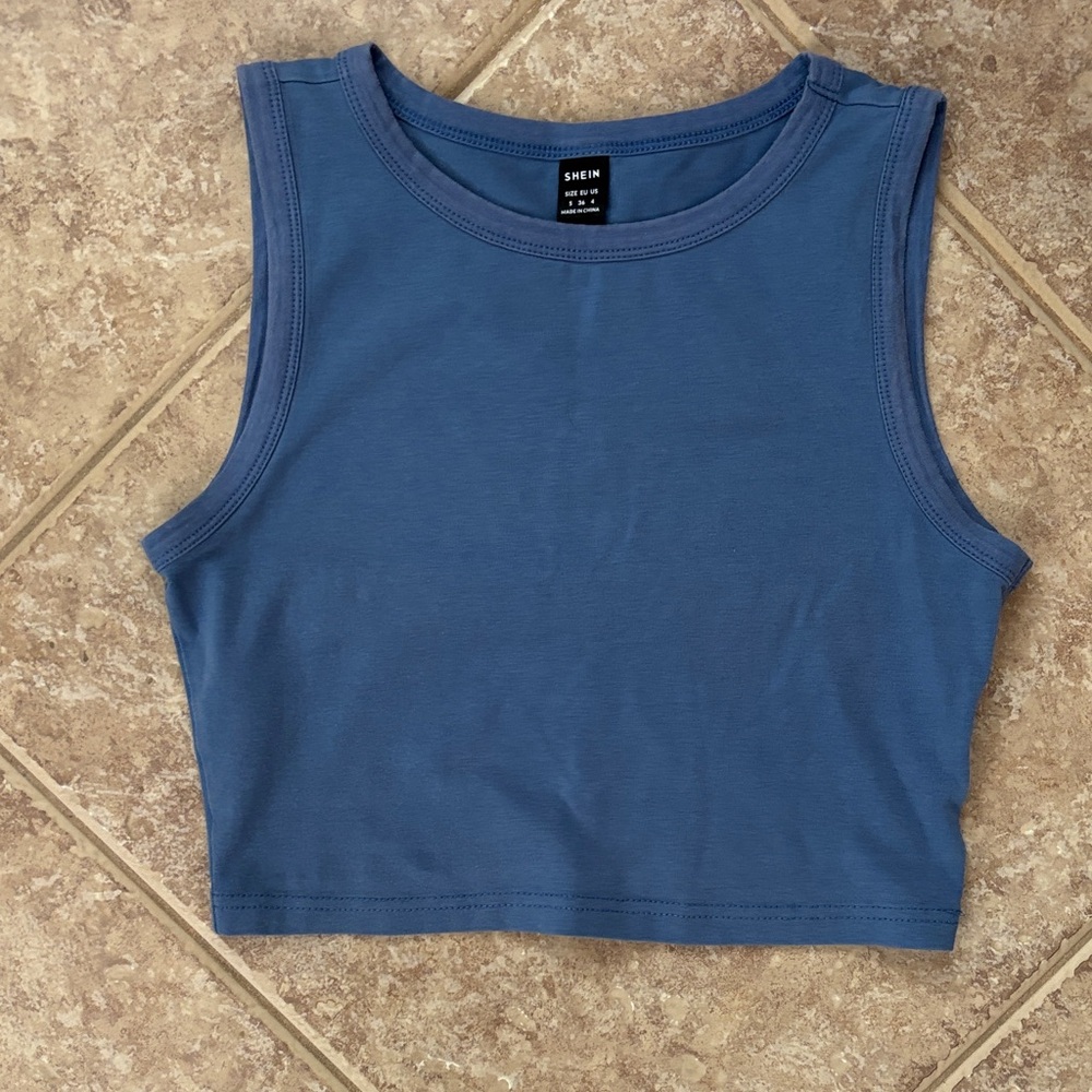 SHEIN Slate Blue Tank Top
